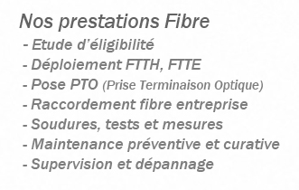 Prestations fibre optique